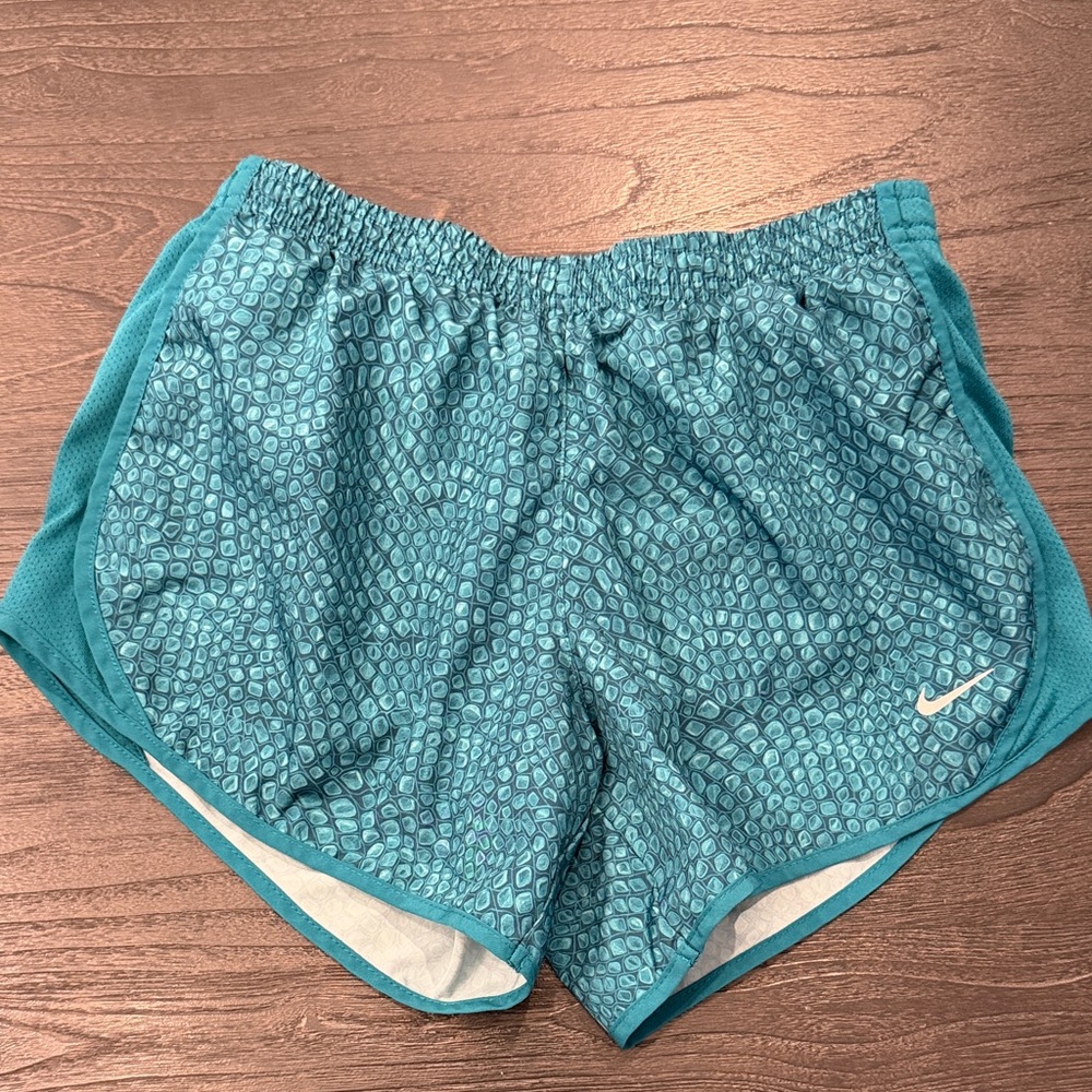 Nike Girl’s Dry-Fit Teal Athletic Shorts With Liner